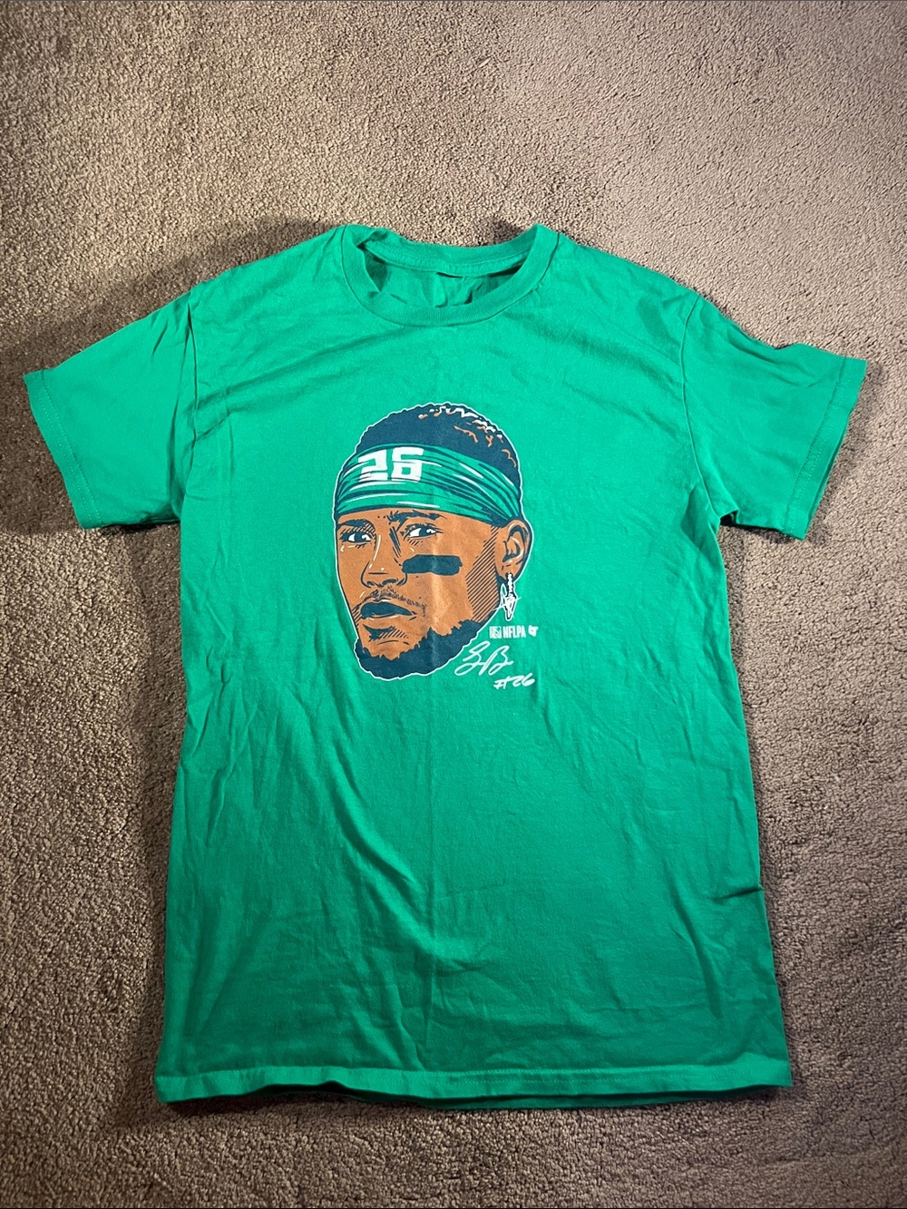 Saquon Barkley Philadelphia Eagles Green Graphic Sports Tee